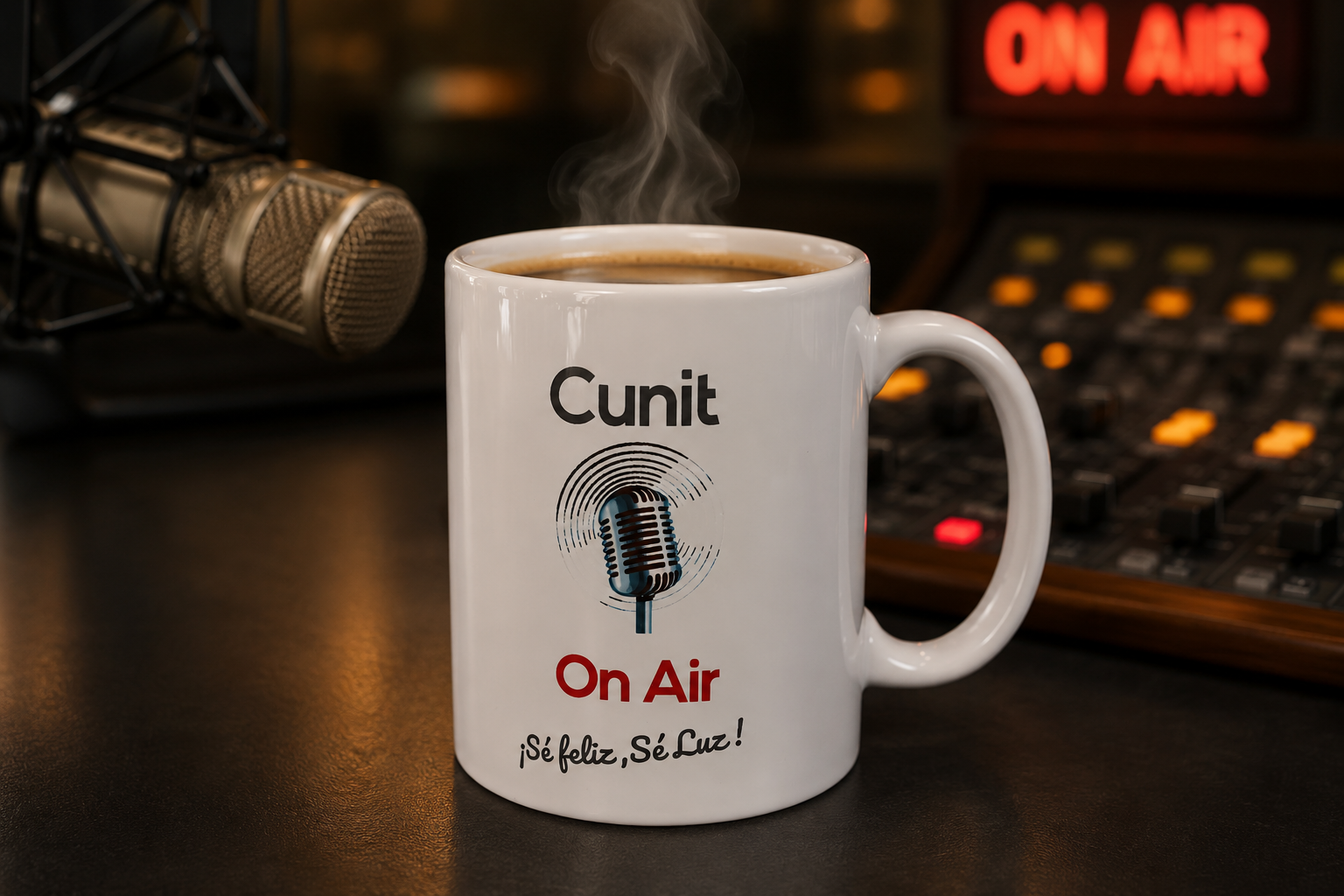 Taza Sé Feliz, Sé Luz de Cunit On Air